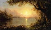 Frederic Edwin Church Lake Scene Sweden oil painting reproduction